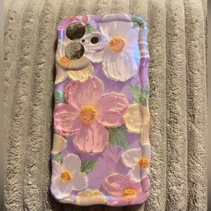 iPhone 17 Floral Phone Case - Pink and Purple